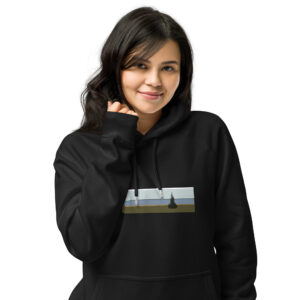 Alone by the Lake raglan hoodie