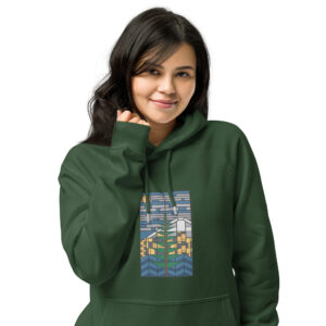 Cascadia Stained Glass raglan hoodie