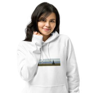 Alone by the Lake raglan hoodie